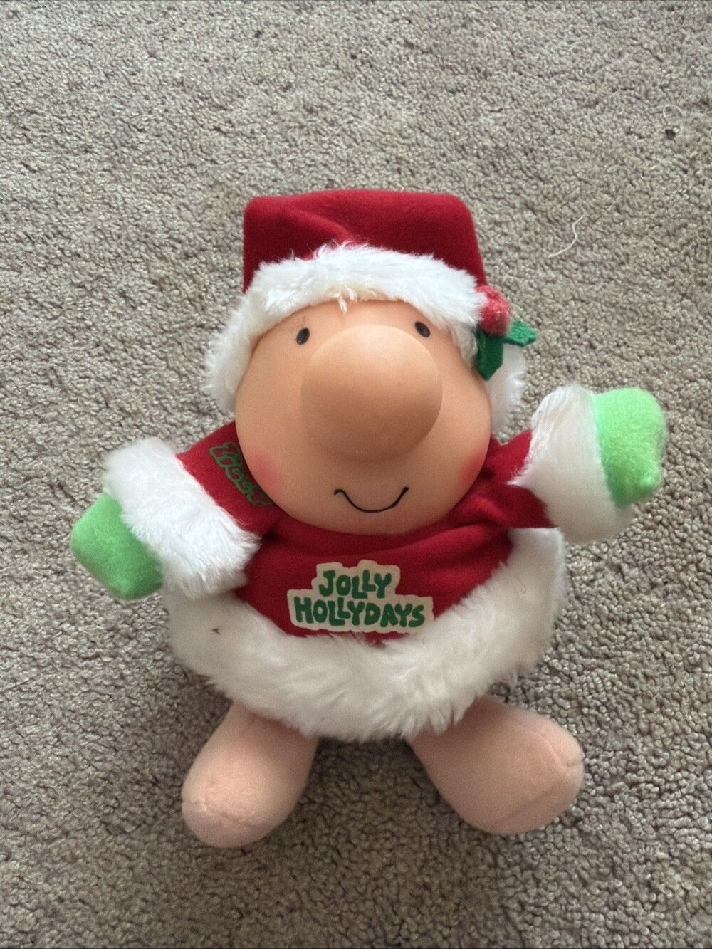 Vtg Plush Stuffed SANTA ZIGGY Jolly Hollydays CHRISTMAS Collectible 1986